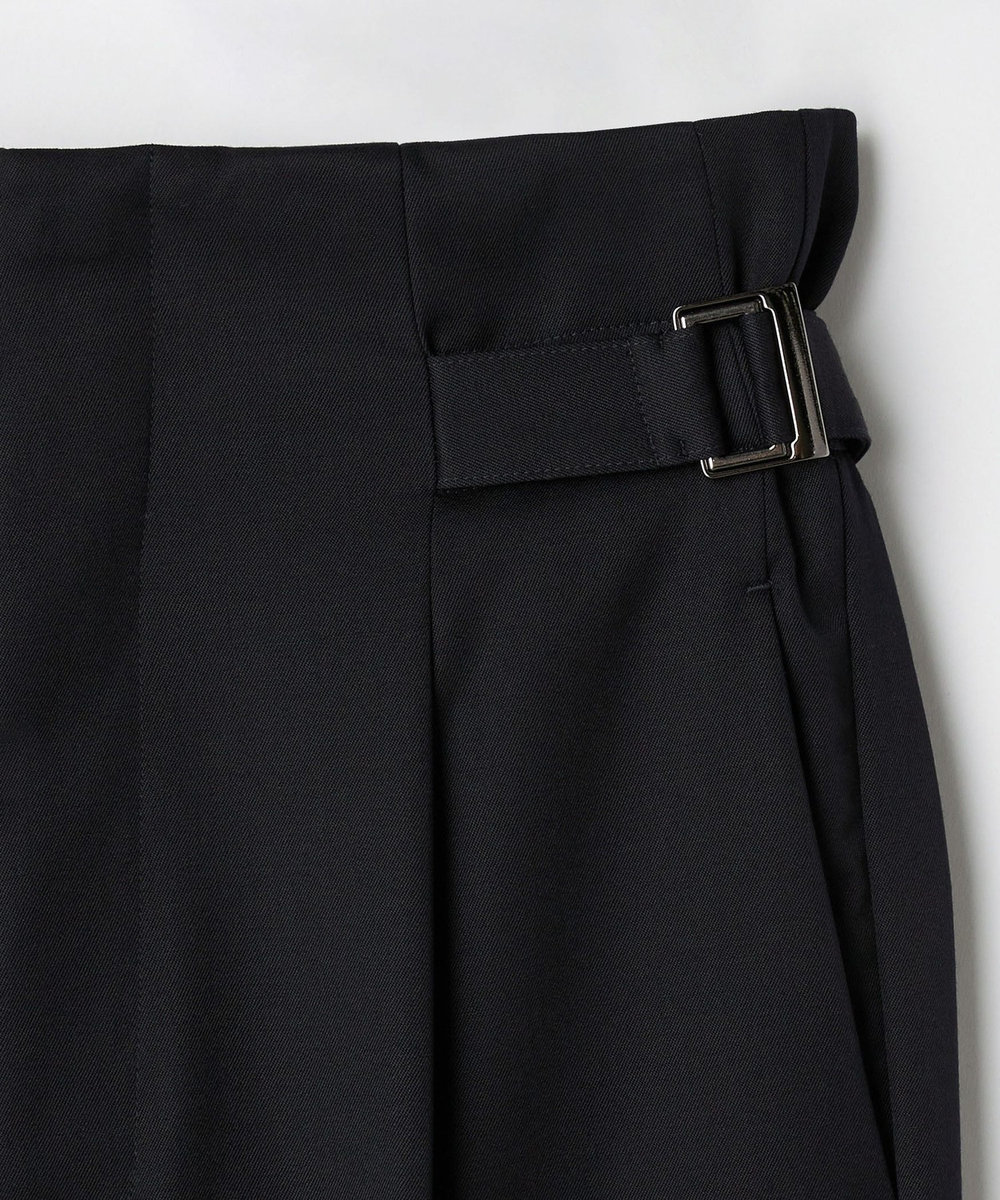 DÉPAREILLÉ WOOL GABARDINE WAIST BELT PANTS / ウールギャバジンウエストベルトパンツ ネイビー