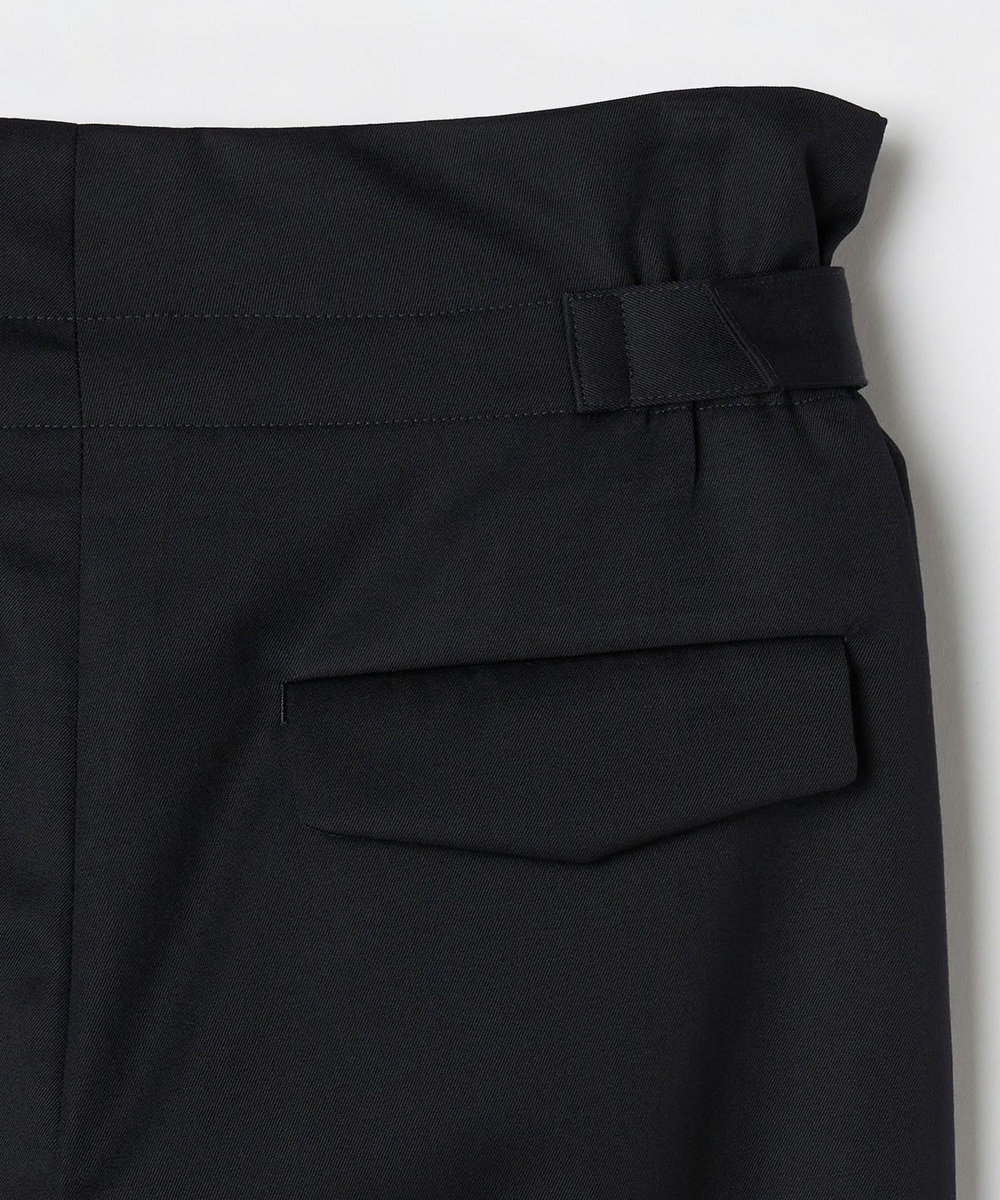 DÉPAREILLÉ WOOL GABARDINE WAIST BELT PANTS / ウールギャバジンウエストベルトパンツ ネイビー
