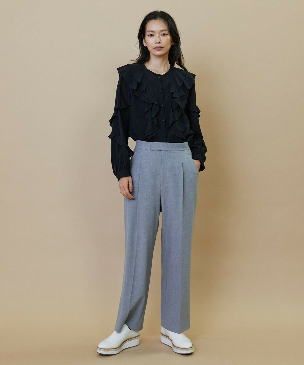 L'EQUIPE 2WAYギャザワイドパンツ ライトグレー