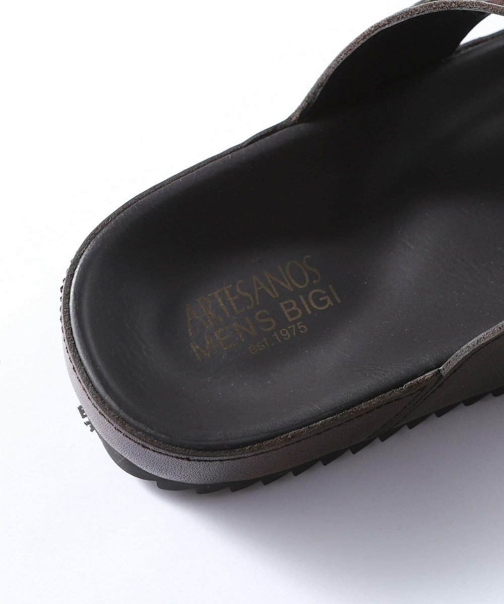MEN'S BIGI 【Artesanos/アルテサノス】別注 レザークロスストラップサンダル ブラウン