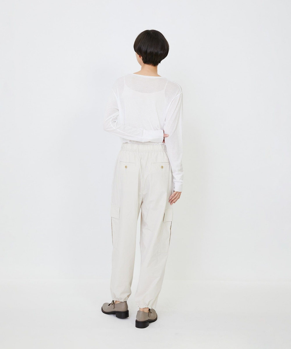 LOISIR 【MTサイズ有り】コットンポプリンパラシュートパンツ ベージュ