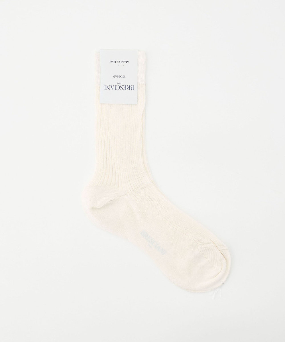 unbilanc BRESCIANI シルクショートソックス ホワイト