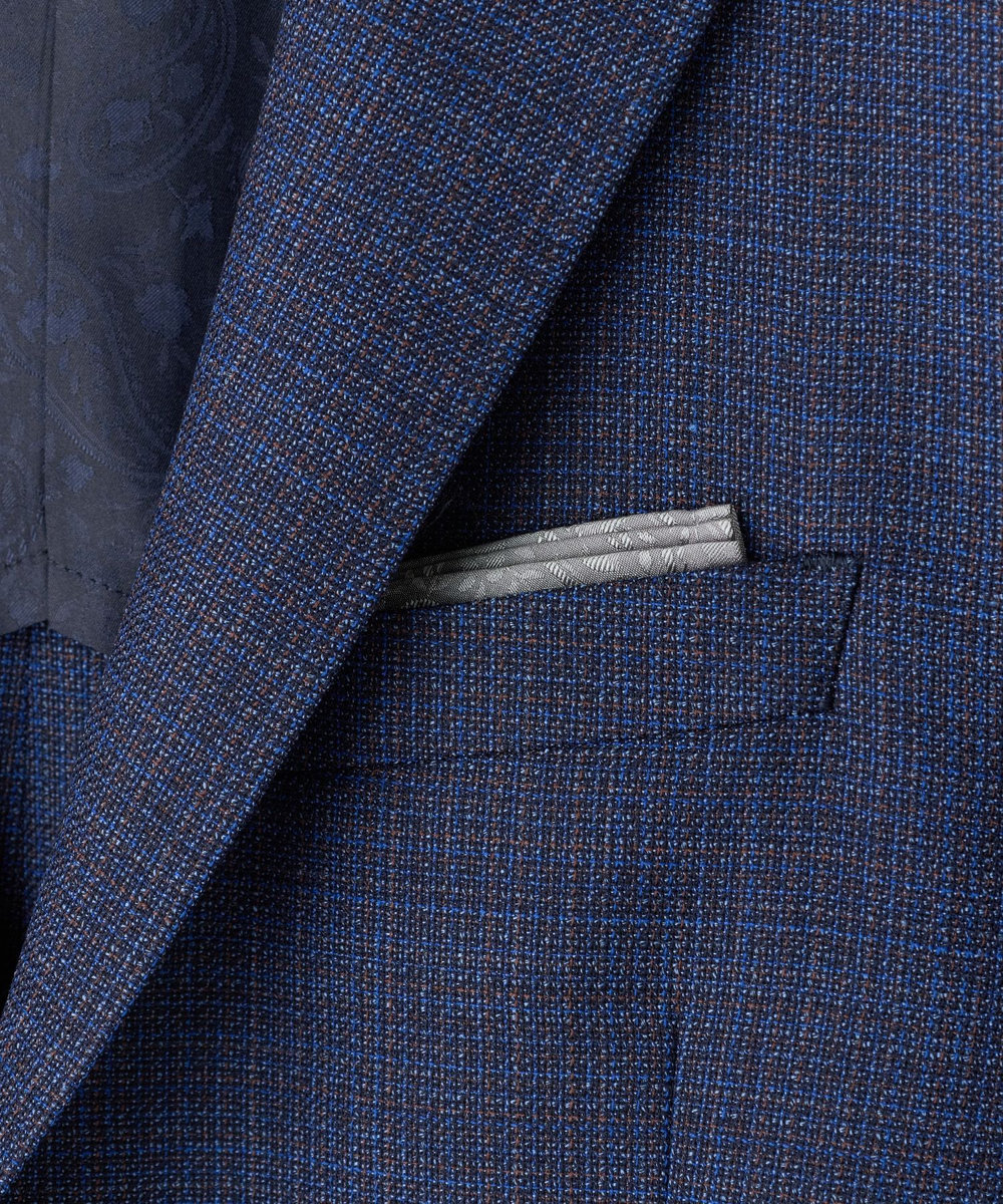 MEN'S BIGI ミックスヤーン/ホップサックテーラードジャケット ネイビー