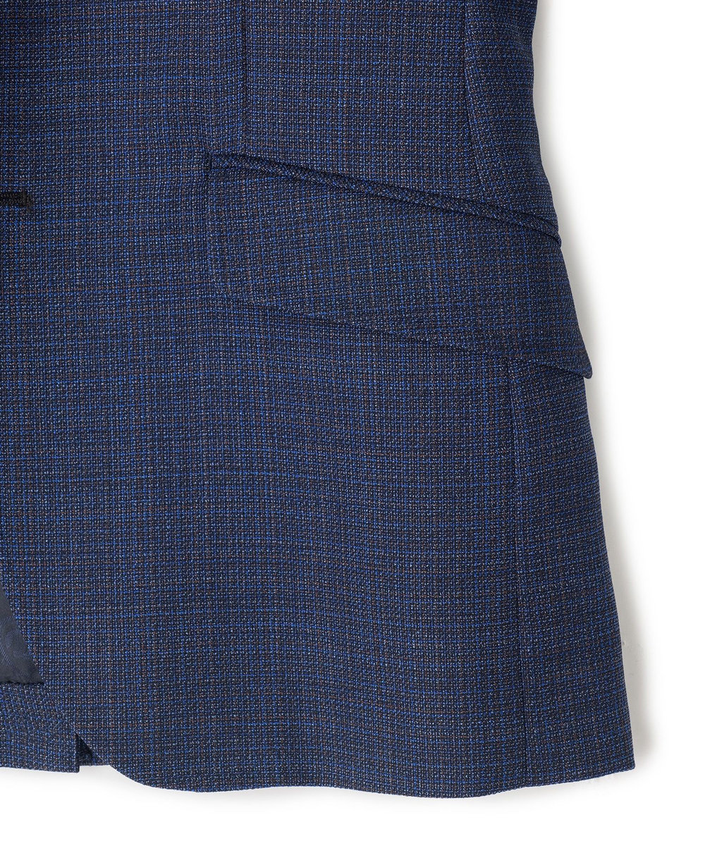 MEN'S BIGI ミックスヤーン/ホップサックテーラードジャケット ネイビー