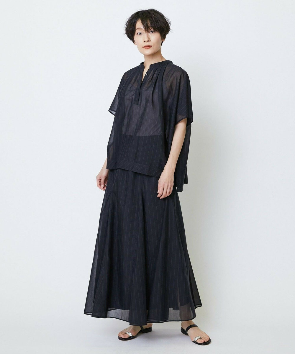 feerique feerique 強撚TCボイルシアーローンスカート ブラック