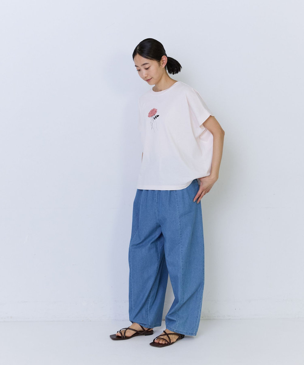 ADIEU TRISTESSE 【6月お気に入り登録ブランド内1位】杉本さなえさん コラボフレンチスリーブTシャツ ピンク