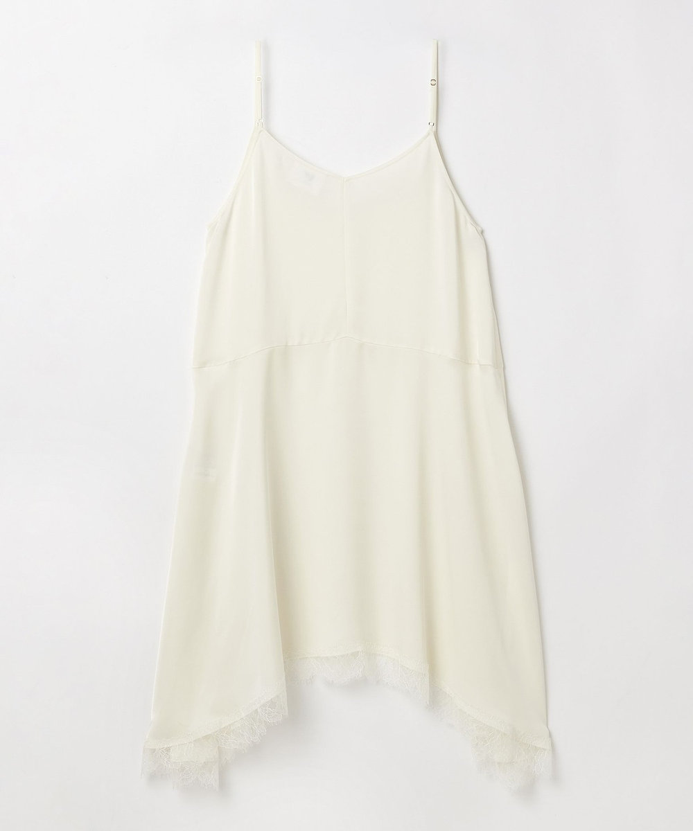 1er Arrondissement ライトダブルサテンランジェリードレス オフホワイト