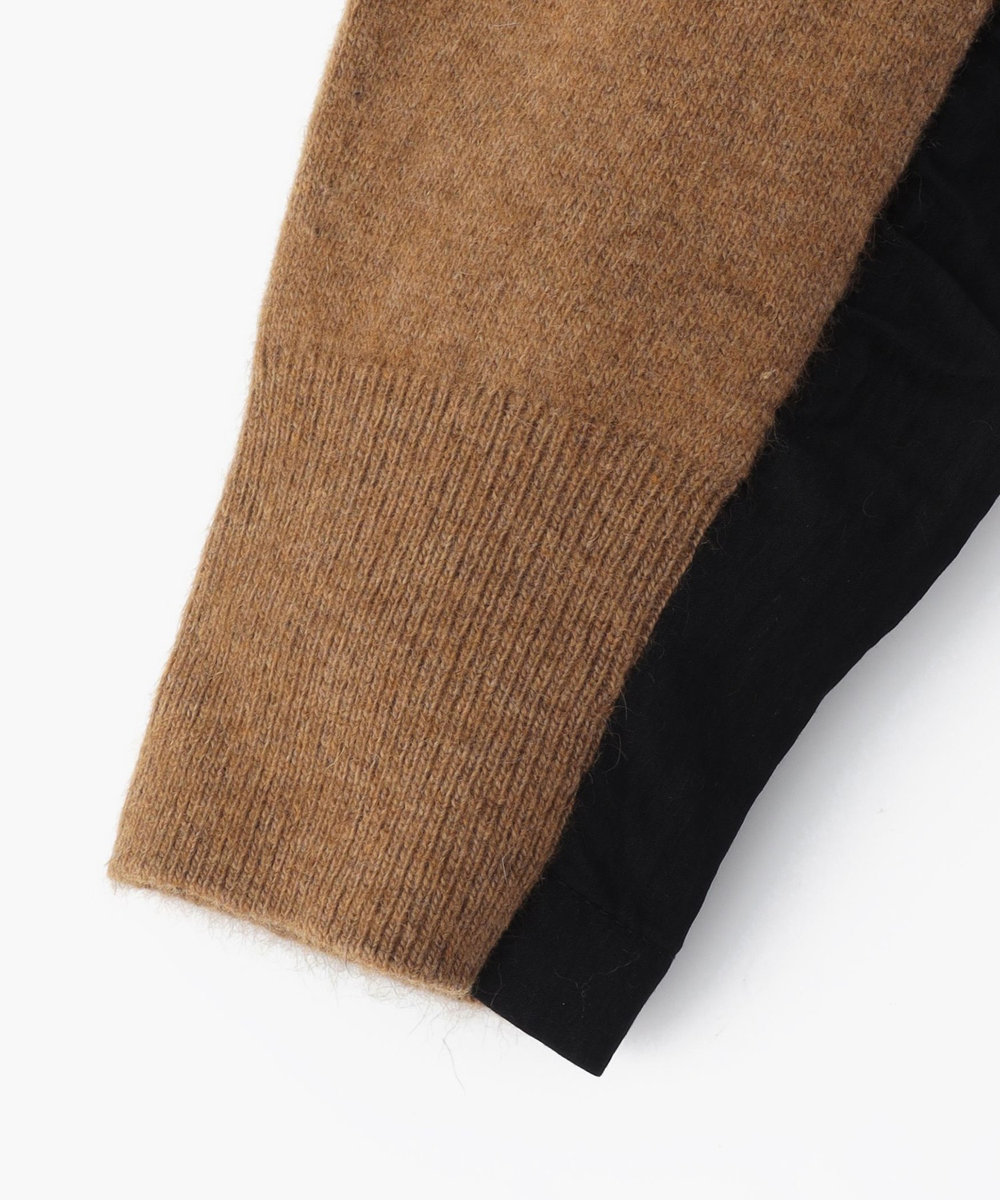 endalence ラクーン×タイプライターカーディガン ブラウン