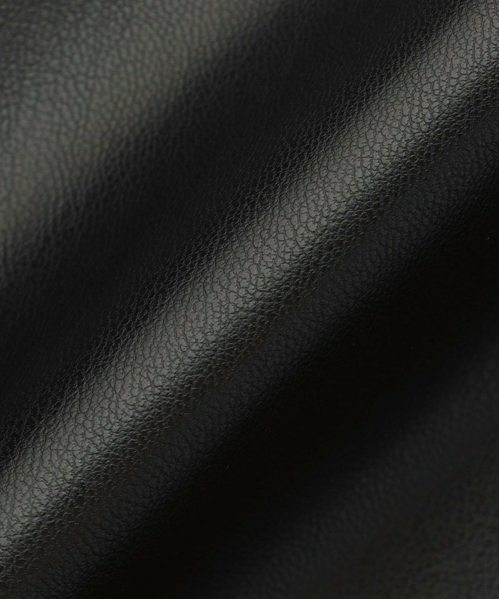 feerique feerique フェイクレザージャケット ブラック
