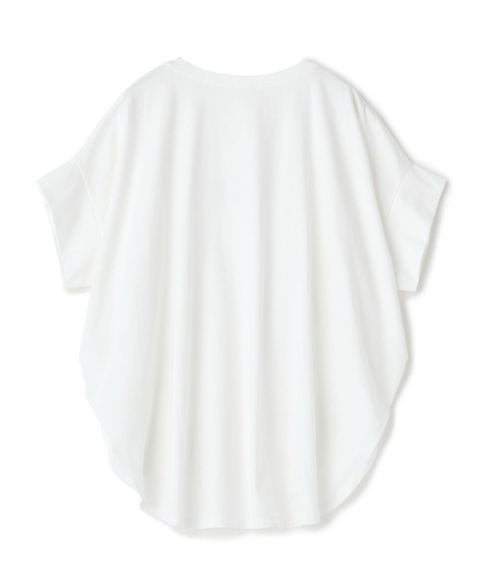 NOWADAYS ドライタッチコットンロゴTシャツ ホワイト
