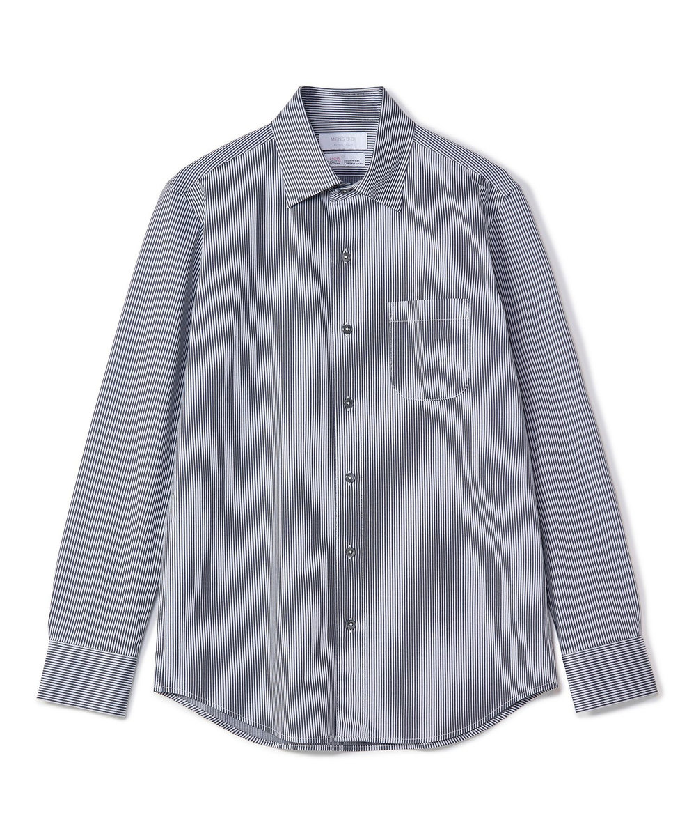 MEN'S BIGI J-CAMICIE ハイゲージジャージドレスシャツ（Albini×RENU）＜ストレッチ＞ ダークネイビー