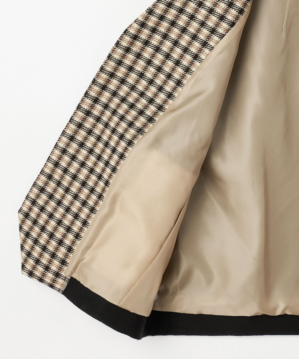 DÉPAREILLÉ WOOL CHECK GILET / ウールチェックジレ ブラウン系その他