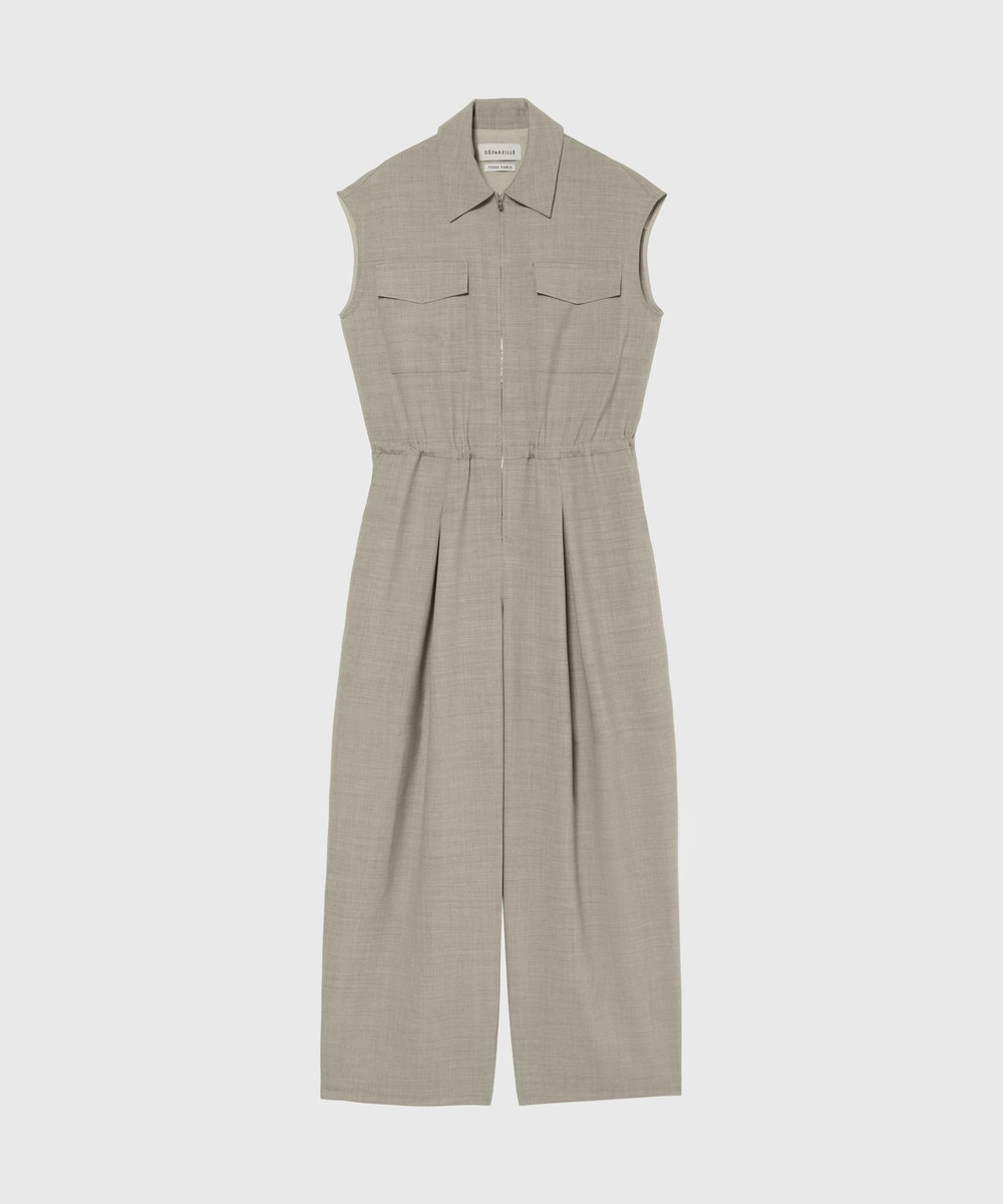 DÉPAREILLÉ WASHABLE WOOL COMBINAISON / ウォッシャブルウールコンビネゾン ベージュ