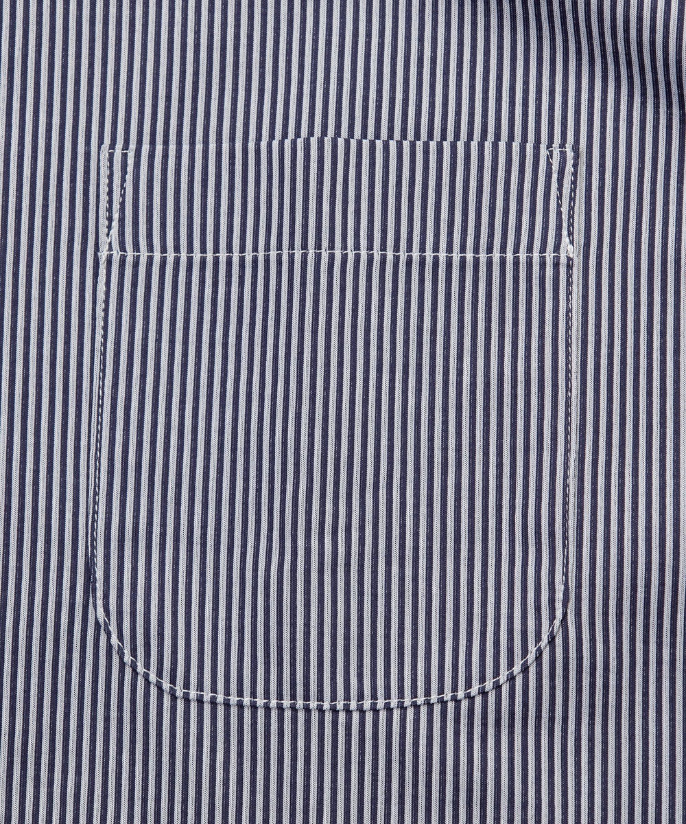 MEN'S BIGI J-CAMICIE ハイゲージジャージドレスシャツ（Albini×RENU）＜ストレッチ＞ ダークネイビー