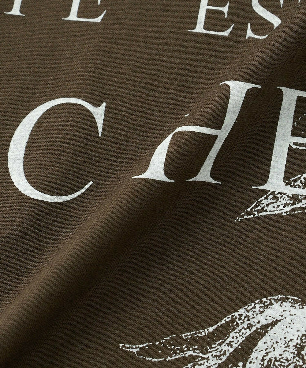 L'EQUIPE Lサイズ（大きいサイズ） 【大きいサイズ】60/2シルケット天竺フラワーロゴプリントTシャツ カーキ