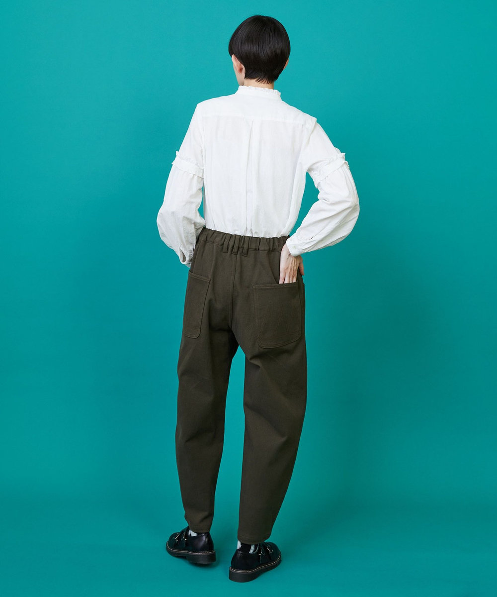 FRAPBOIS カーブツイル パンツ オリーブ