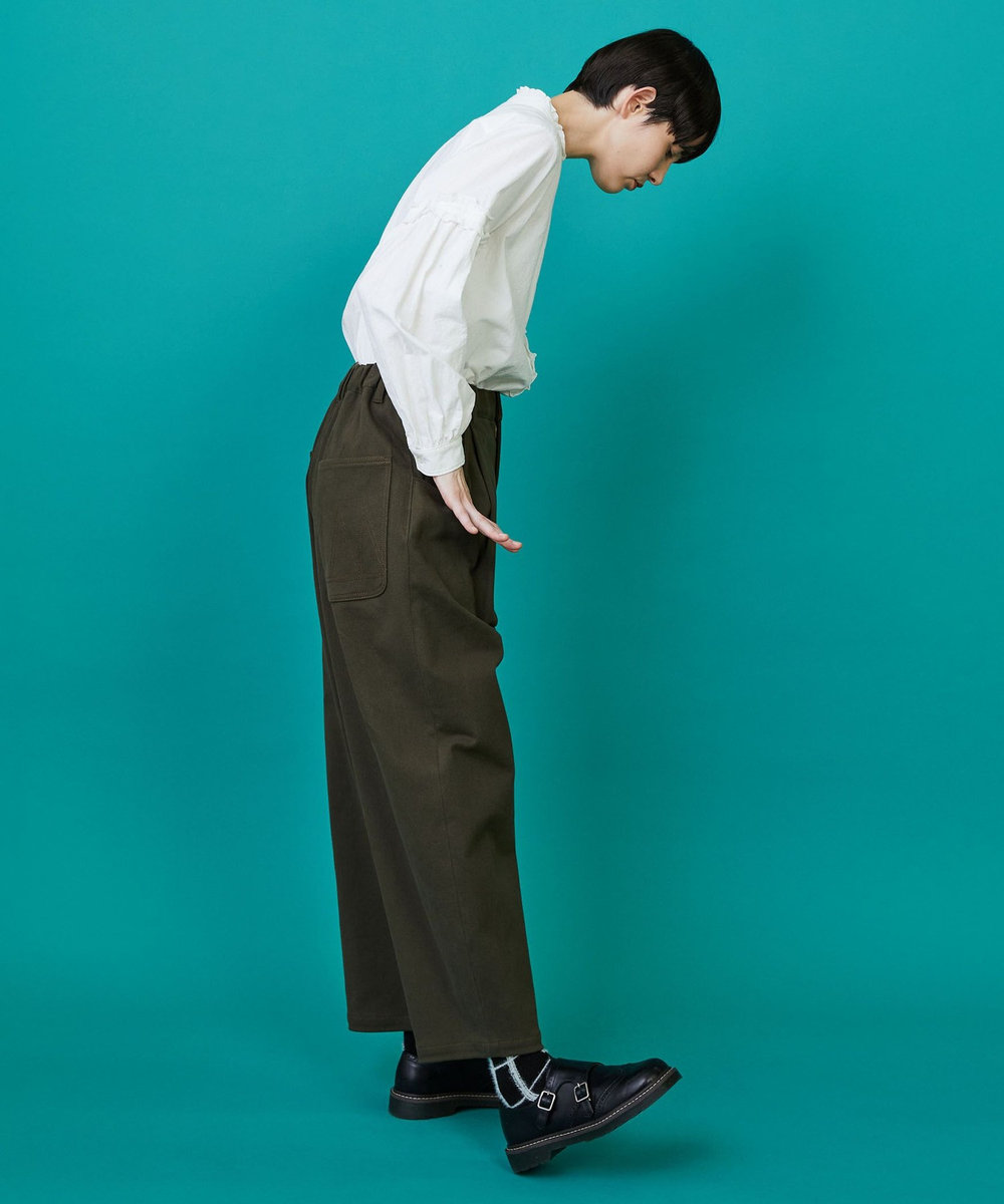 FRAPBOIS カーブツイル パンツ オリーブ