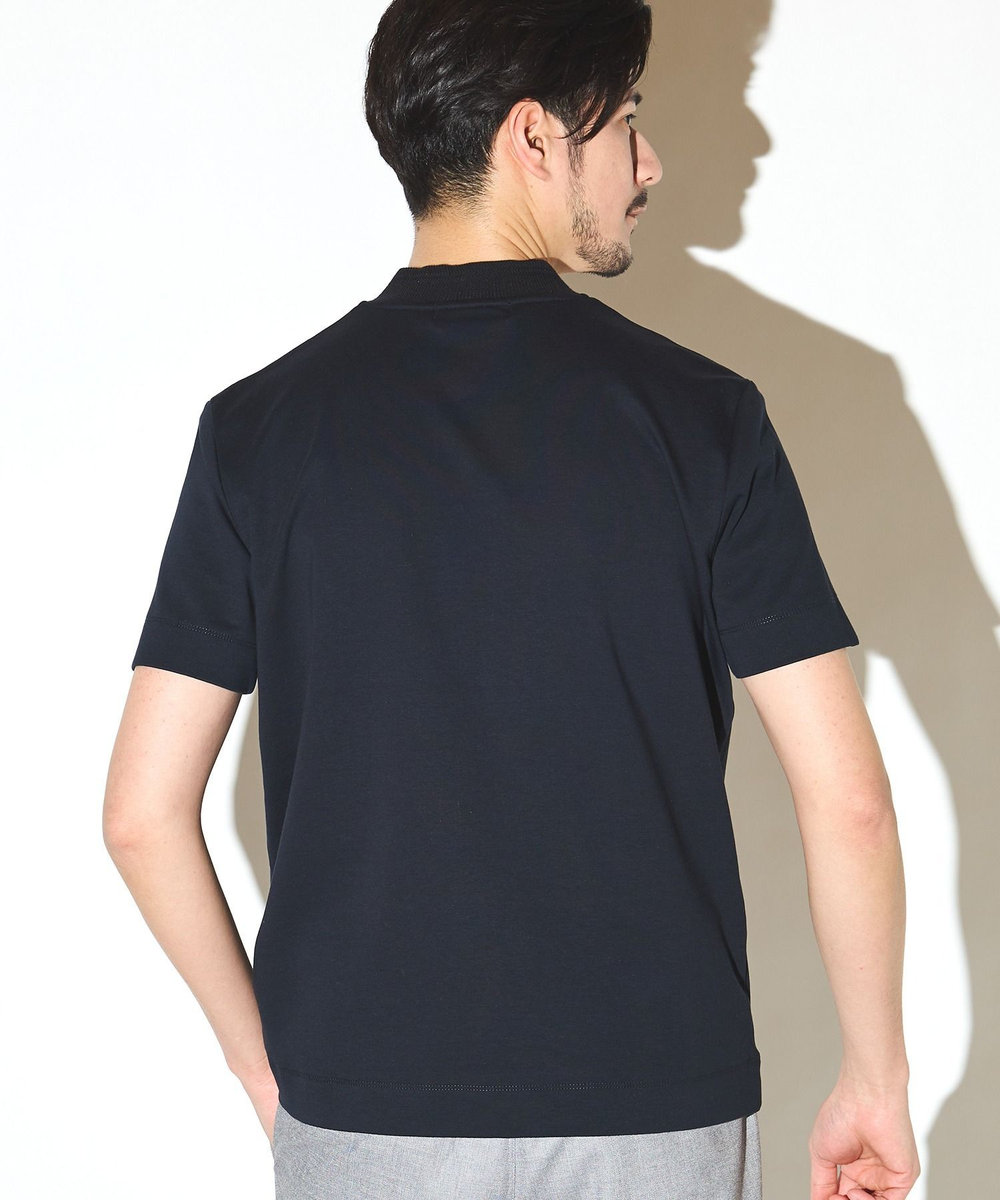 UNION STATION シルケットスムースVネックテーラーTシャツ ネイビー