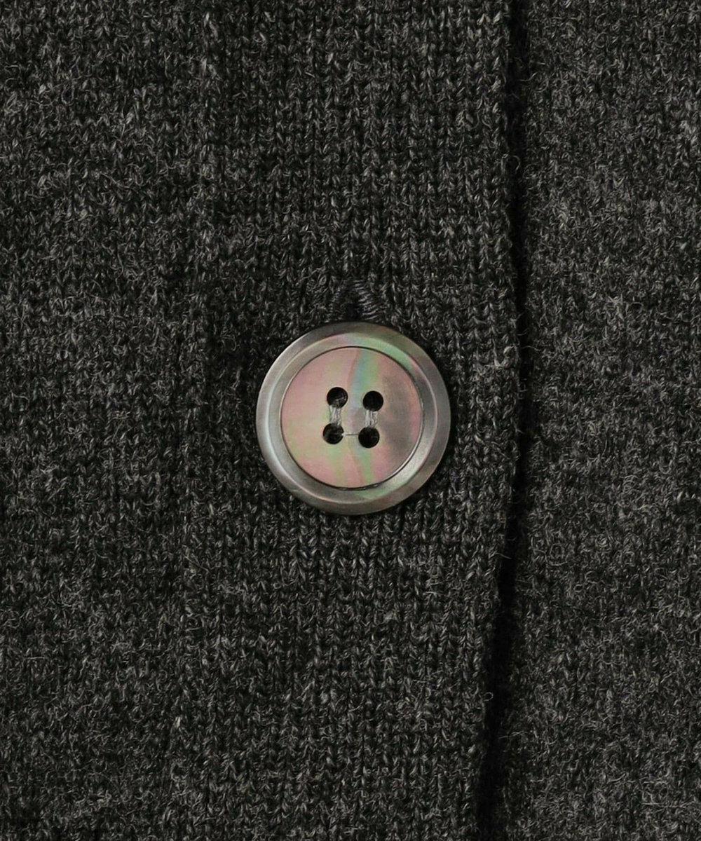 MOGA WOOLEN×AMOSSA Vネック配色カーディガン グレー系その他