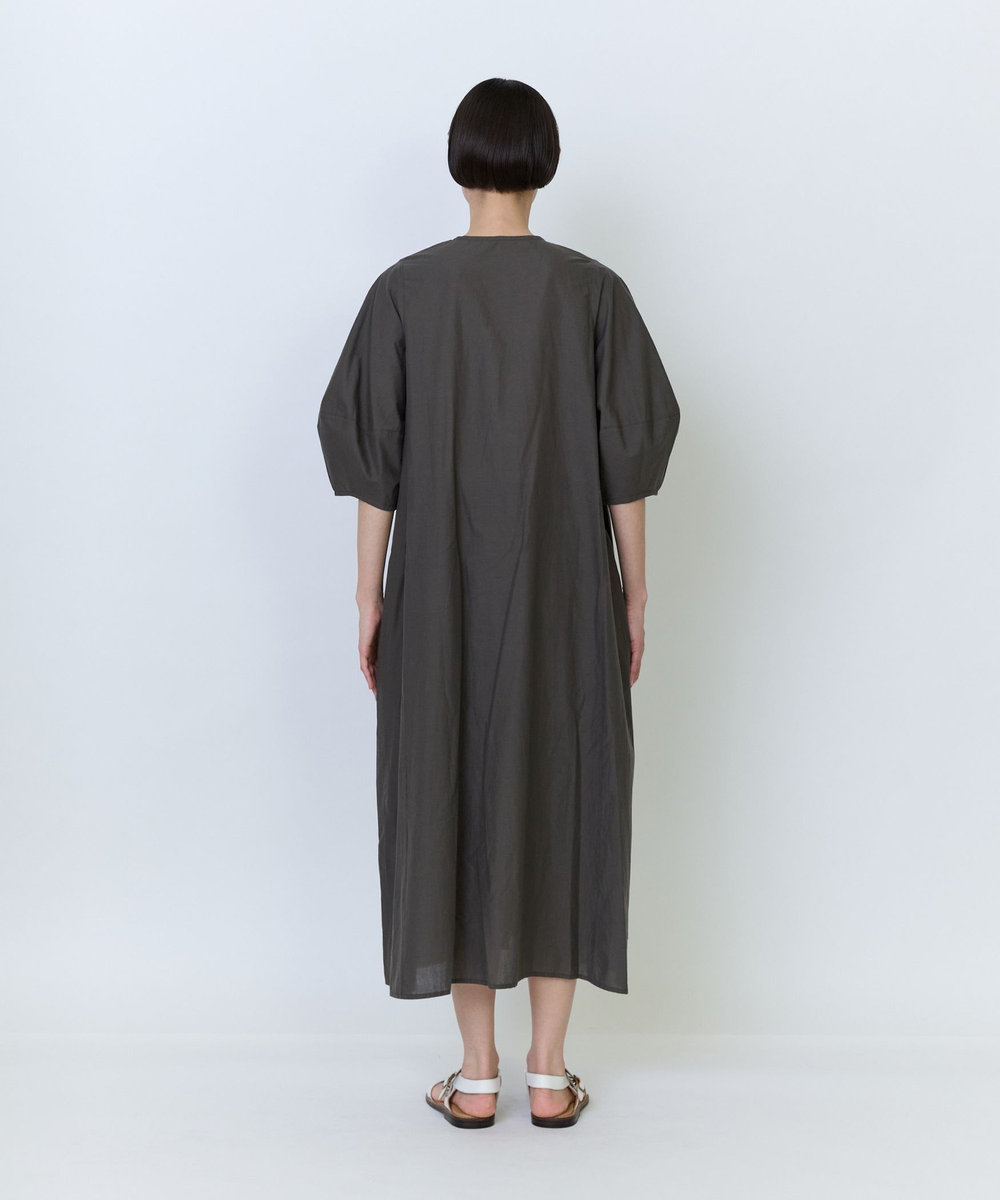 LOISIR インドコットンキャンブリックワンピース カーキ