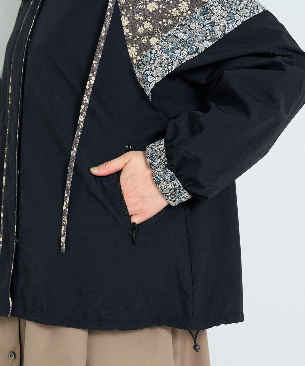 ADIEU TRISTESSE リバティパッチワークブルゾン ブラック系その他