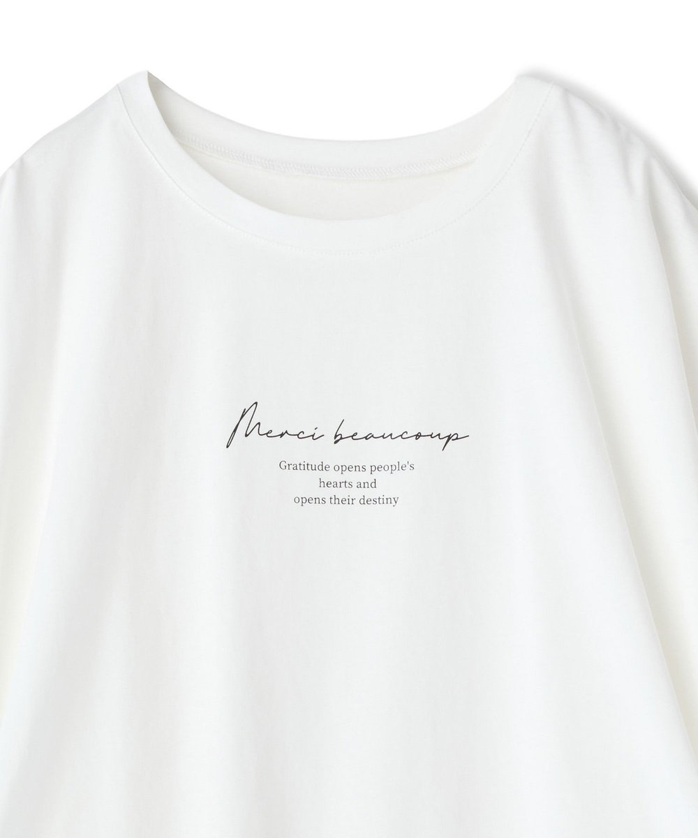 NOWADAYS ドライタッチコットンロゴTシャツ ホワイト