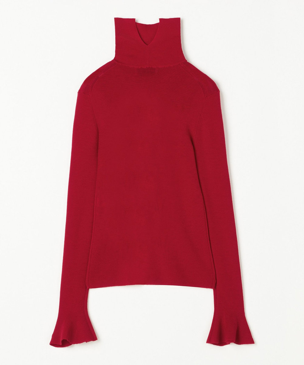 DÉPAREILLÉ HIGH GAUGE TURTLE NECK KNIT / ハイゲージタートルネックニット レッド
