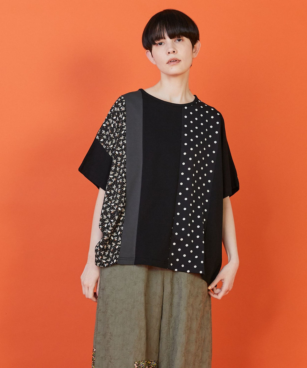 FRAPBOIS フラワードット Tシャツ ブラック系その他