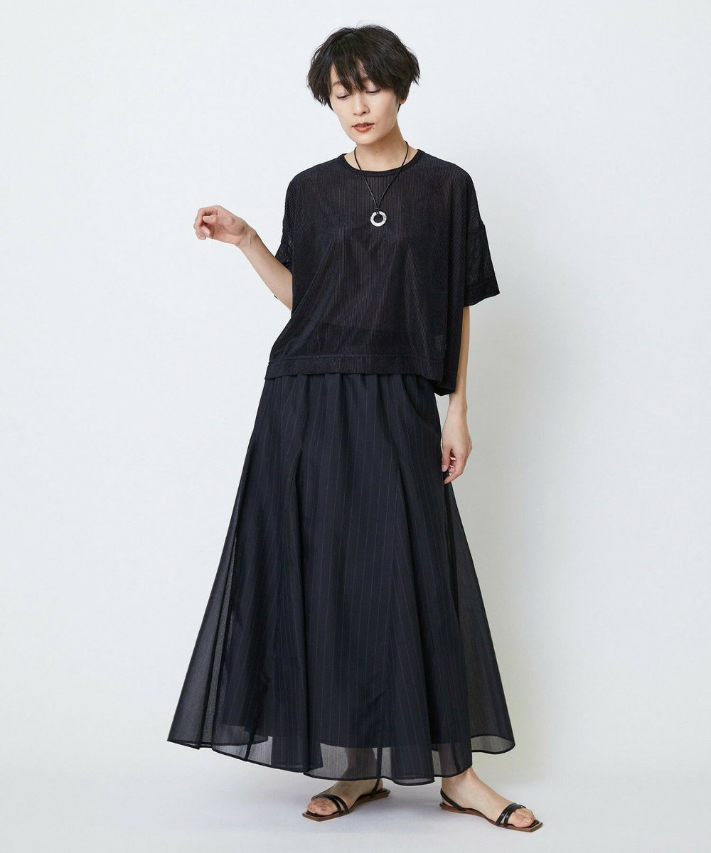 feerique feerique 強撚TCボイルシアーローンスカート ブラック