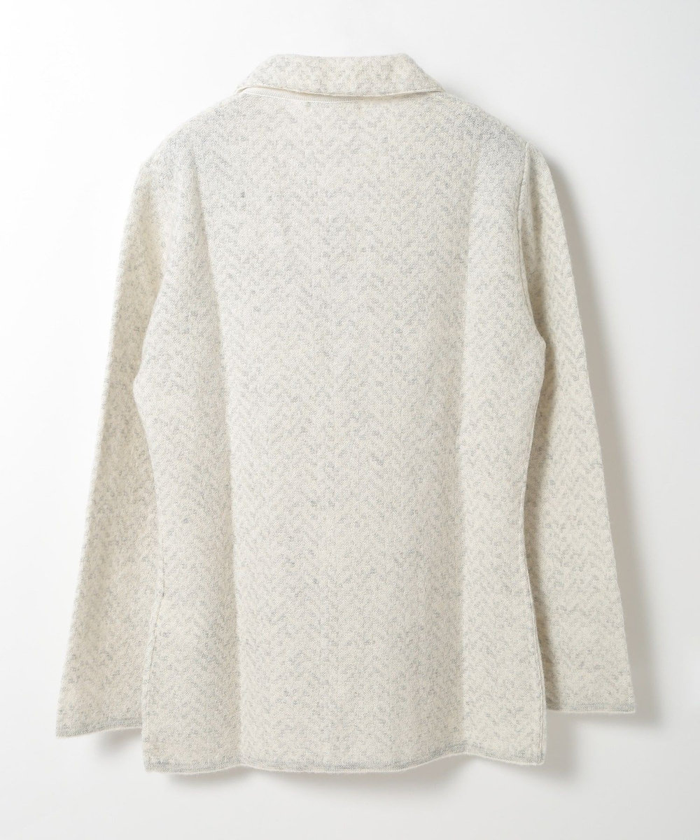 MEN'S BIGI 【LARDINI/ラルディーニ】アルパカウールヘリンボーンジャージジャケット ホワイト