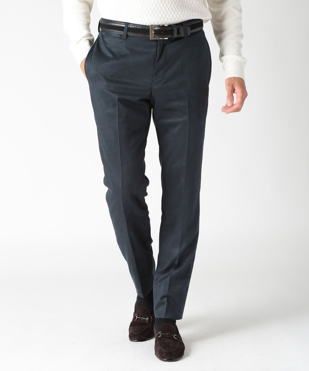 MEN'S BIGI コマスエードストレッチパンツ（セットアップ対応） ネイビー