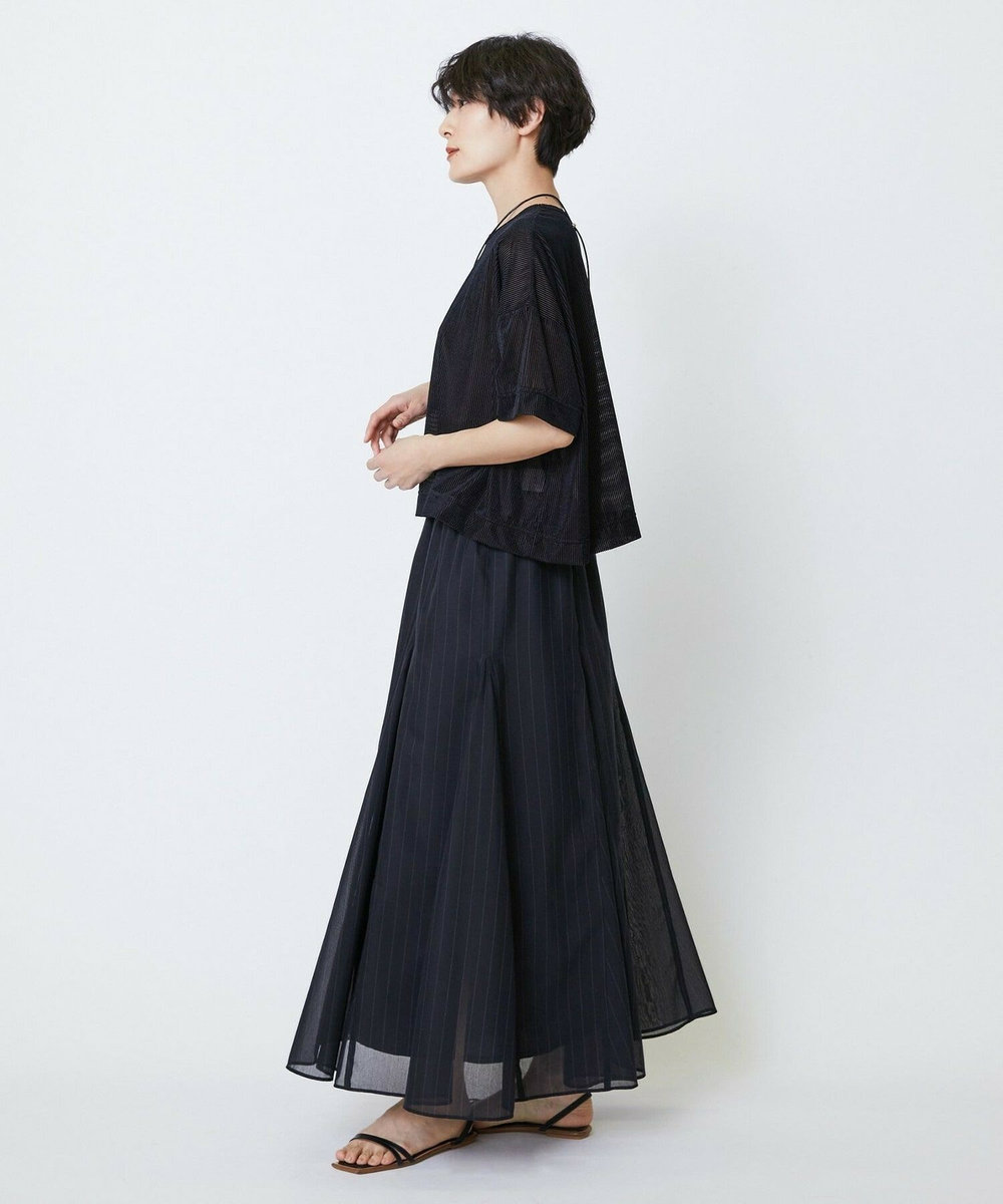 feerique feerique 強撚TCボイルシアーローンスカート ブラック