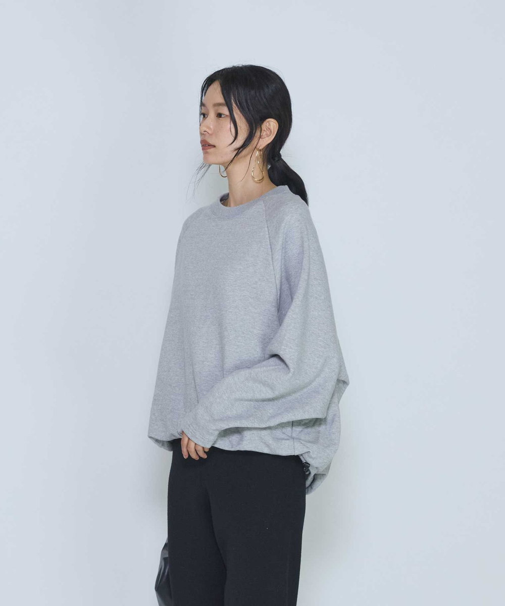 1er Arrondissement ＜COGTHEBIGSMOKE /コグ ザ ビッグ スモーク＞“OLIVER PUFFY HEM"スウェットトップス ライトグレー