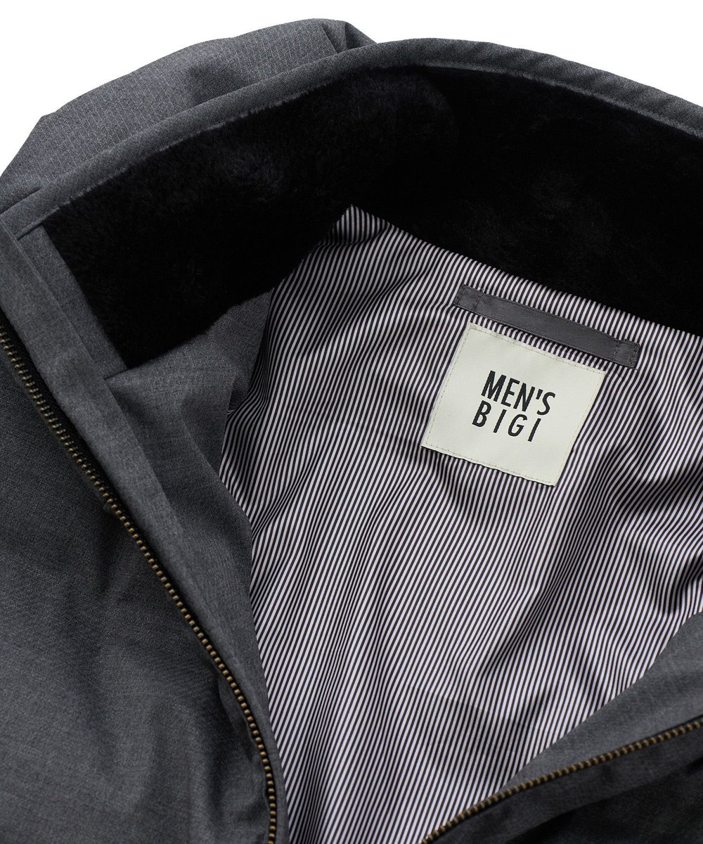 MEN'S BIGI シームレスダウンブルゾン チャコールグレー