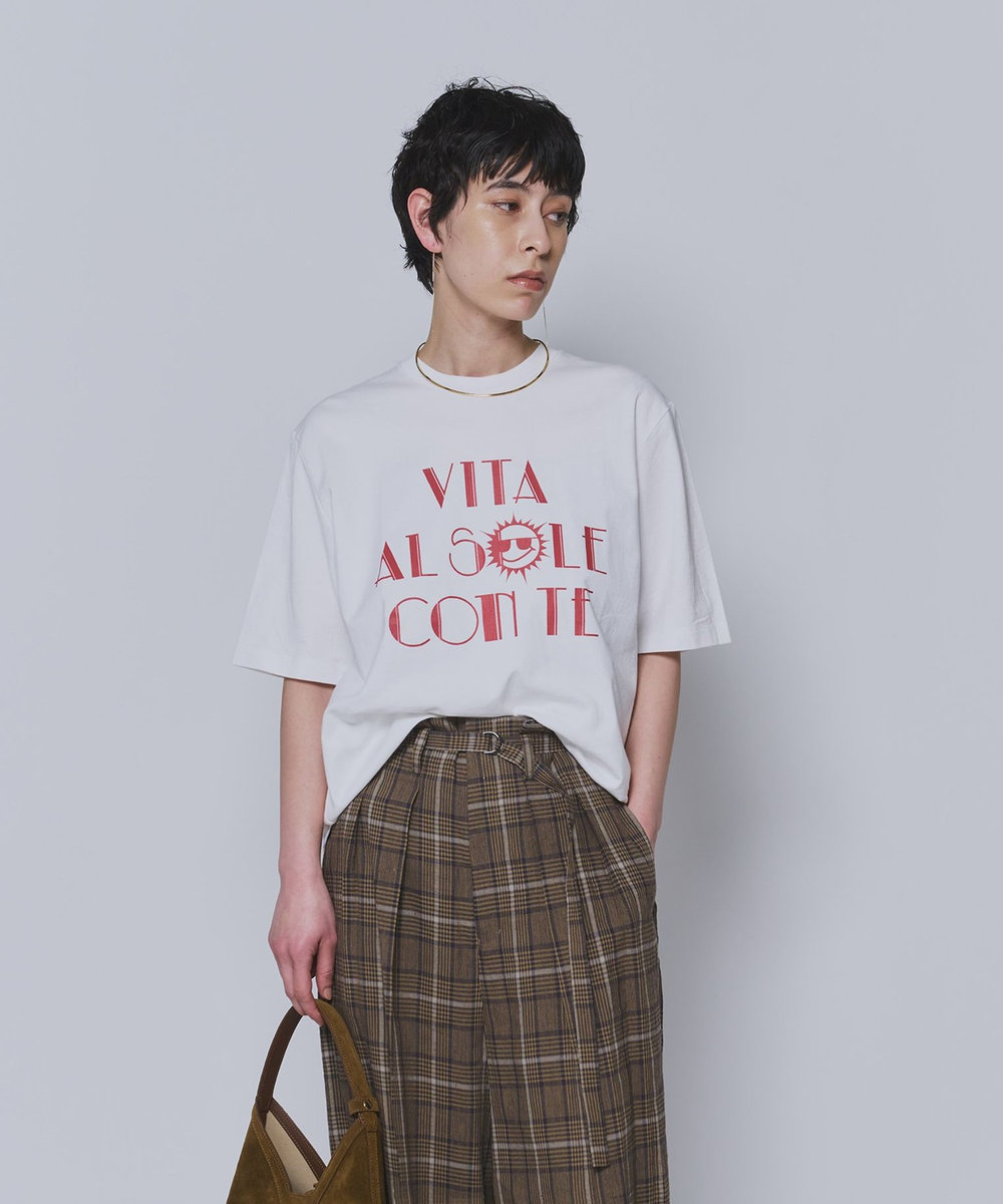1er Arrondissement ロゴプリントＴシャツ レッド