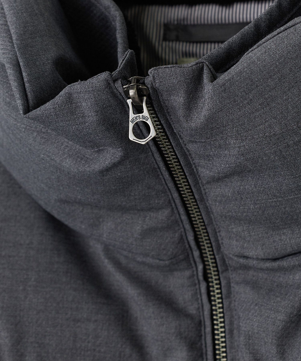 MEN'S BIGI シームレスダウンブルゾン チャコールグレー