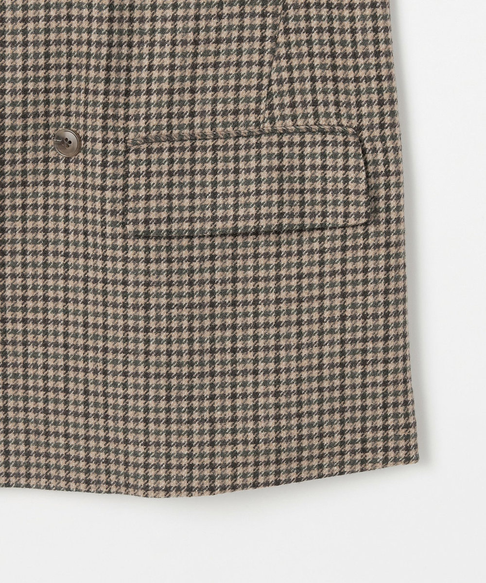 1er Arrondissement ＜COUTURE D'ADAM/クチュール ド アダム＞" Italian Shepherd Check"ビッグダブルジャケット ブラウン