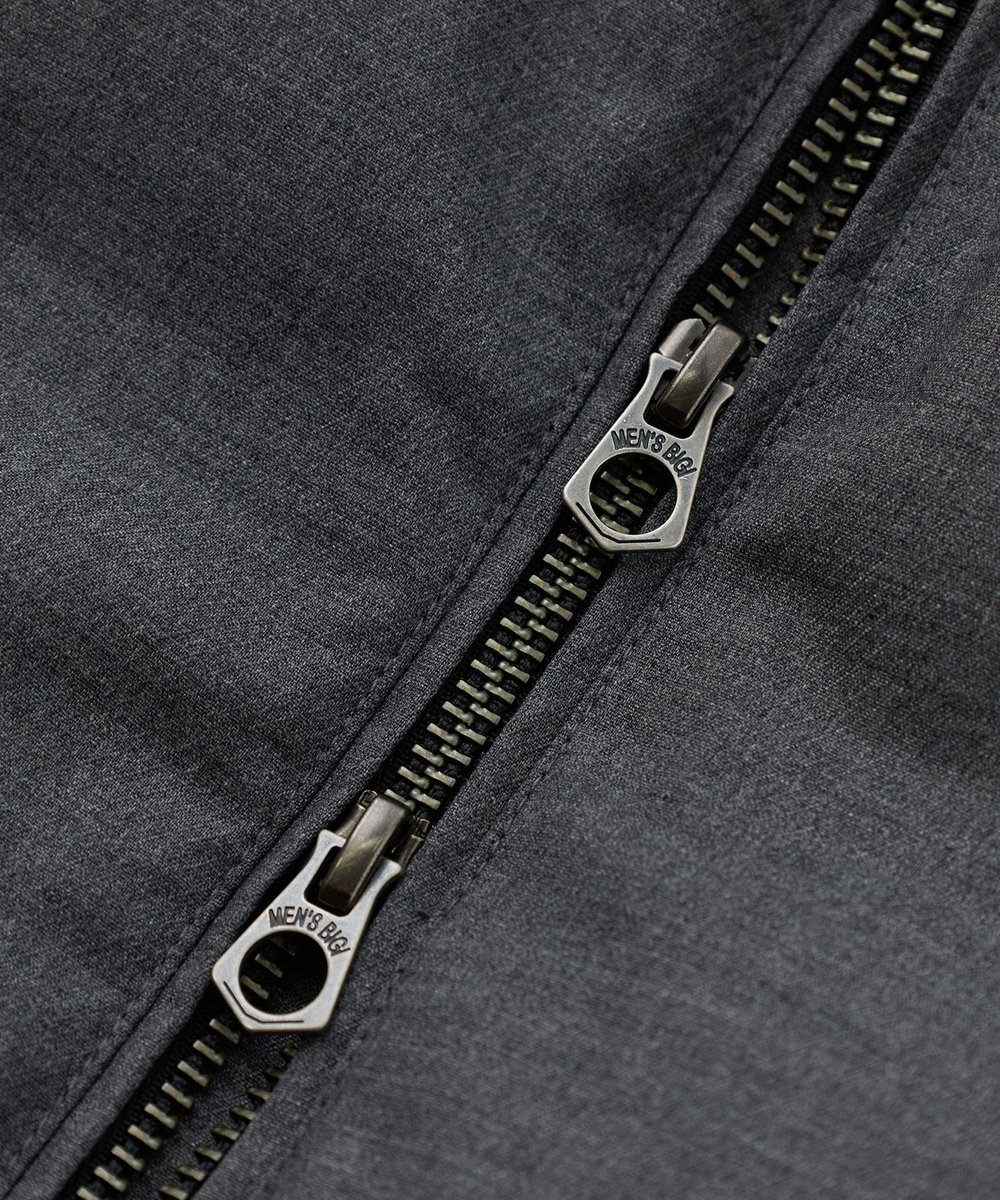 MEN'S BIGI シームレスダウンブルゾン チャコールグレー