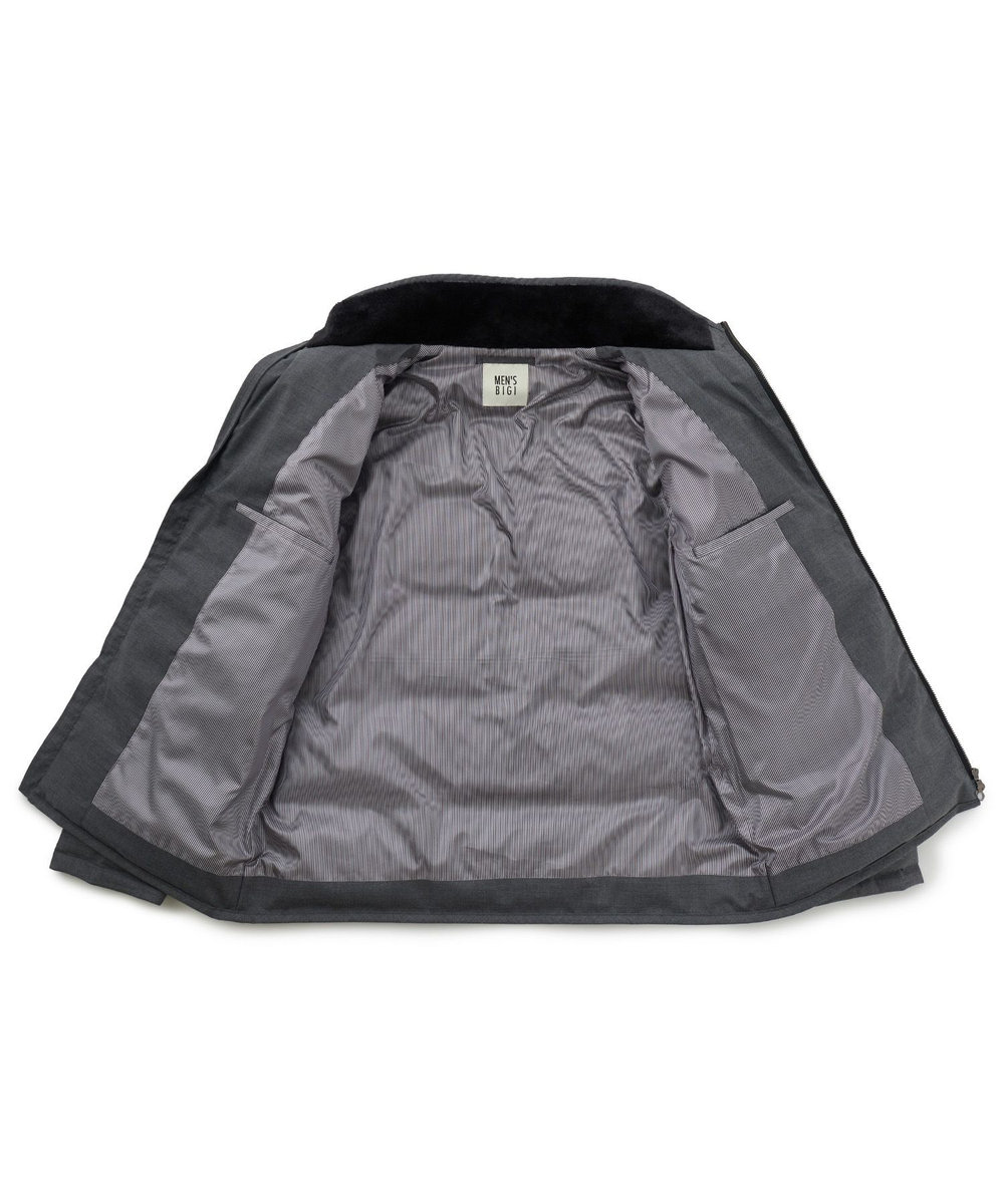 MEN'S BIGI シームレスダウンブルゾン チャコールグレー