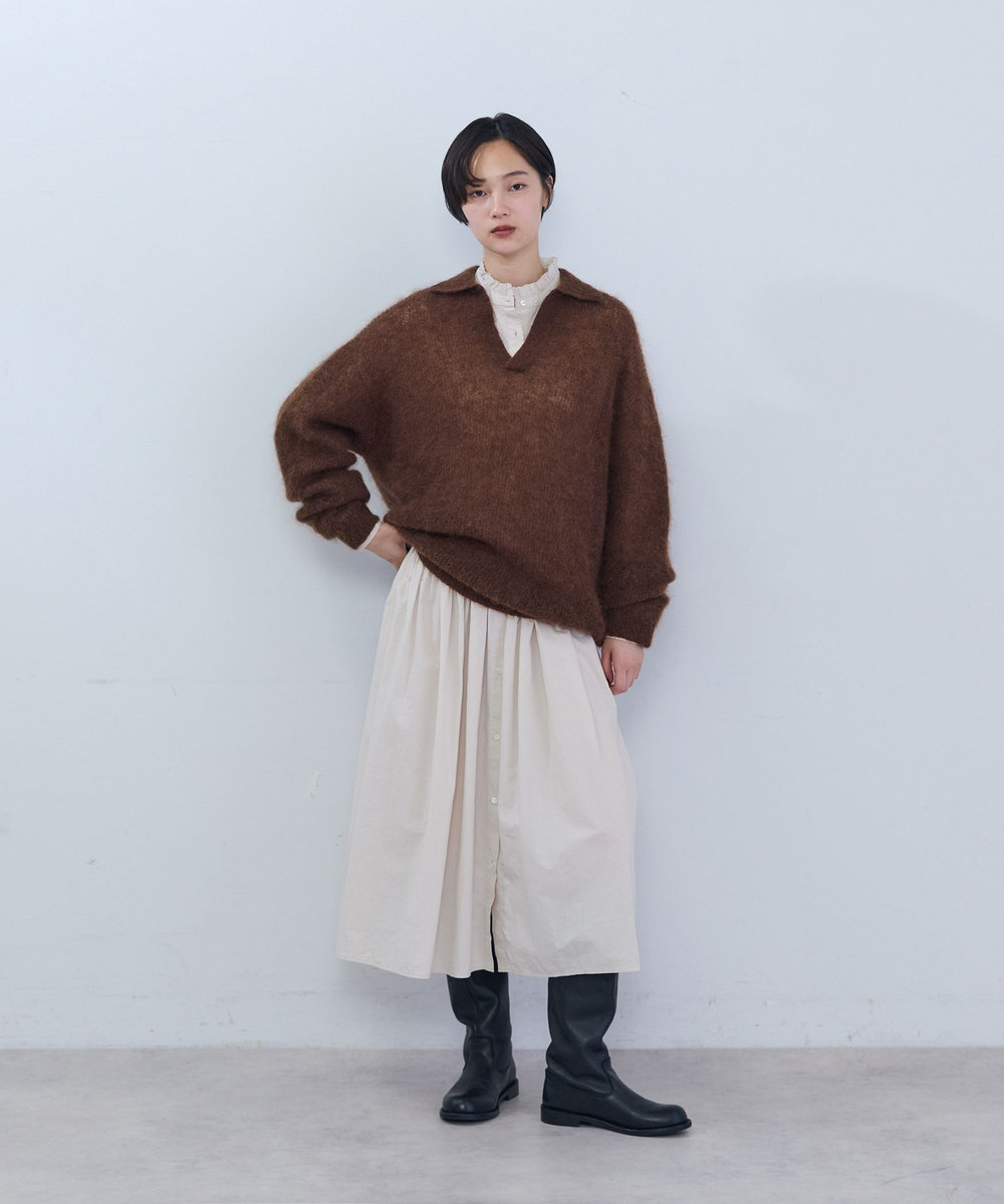 ADIEU TRISTESSE インドポプリンワンピース アイボリー