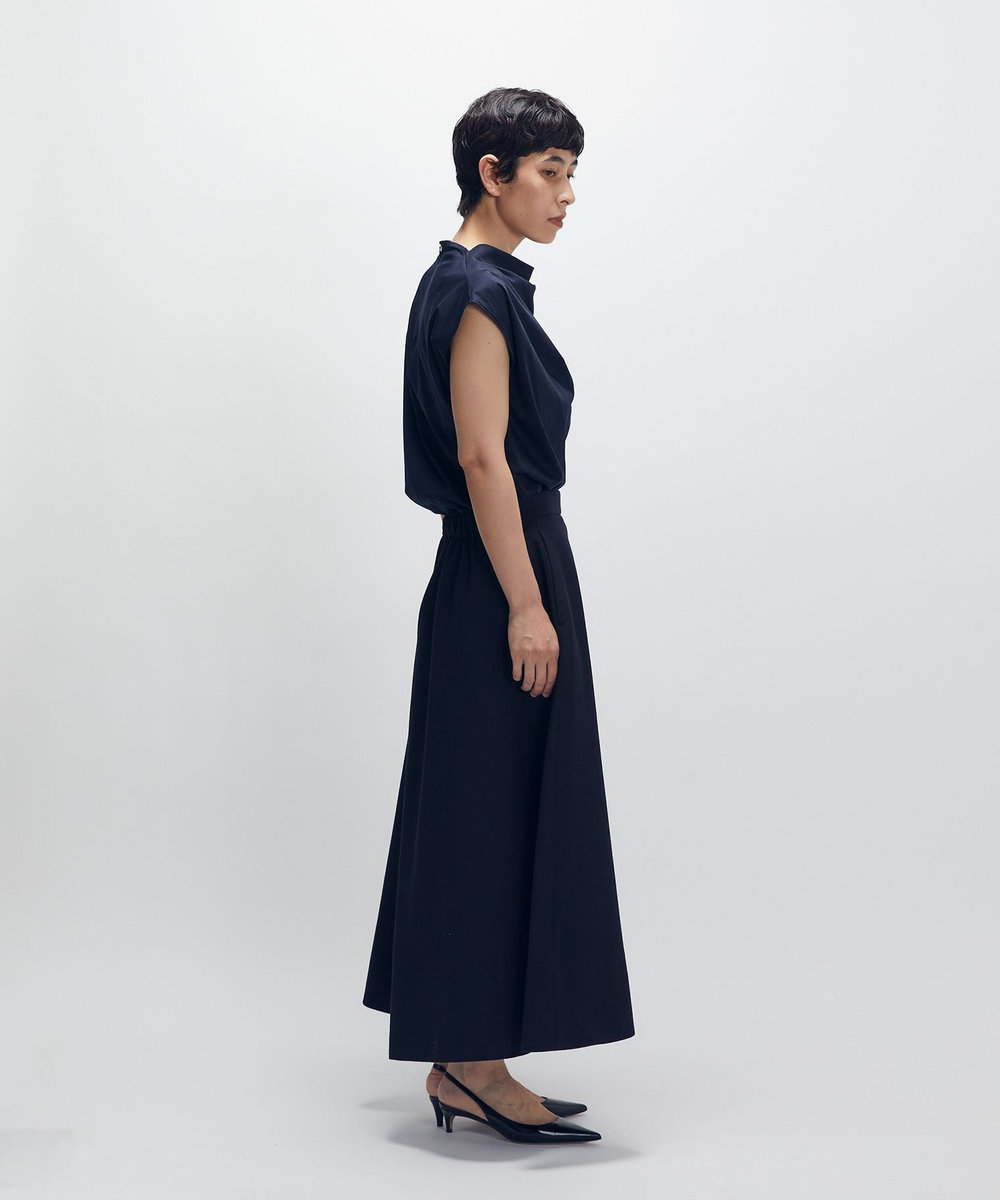 1er Arrondissement アシンメトリータックスカート ネイビー
