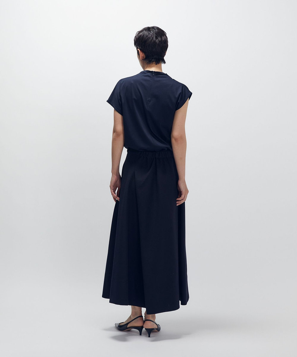 1er Arrondissement アシンメトリータックスカート ネイビー