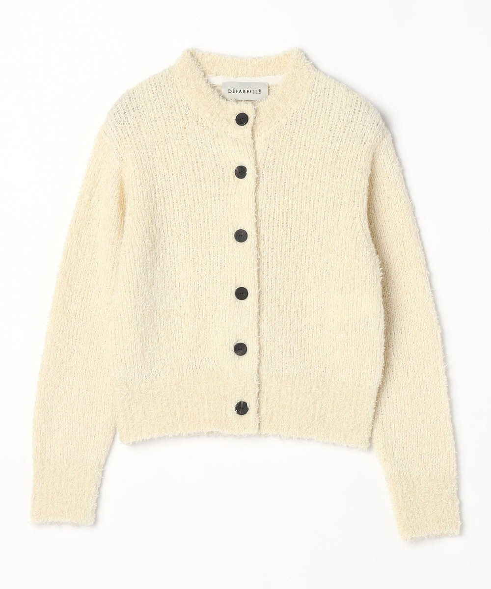 DÉPAREILLÉ LOW GAUGE LOOP YARN KNIT CARDIGAN / ローゲージループヤーンニットカーディガン オフホワイト