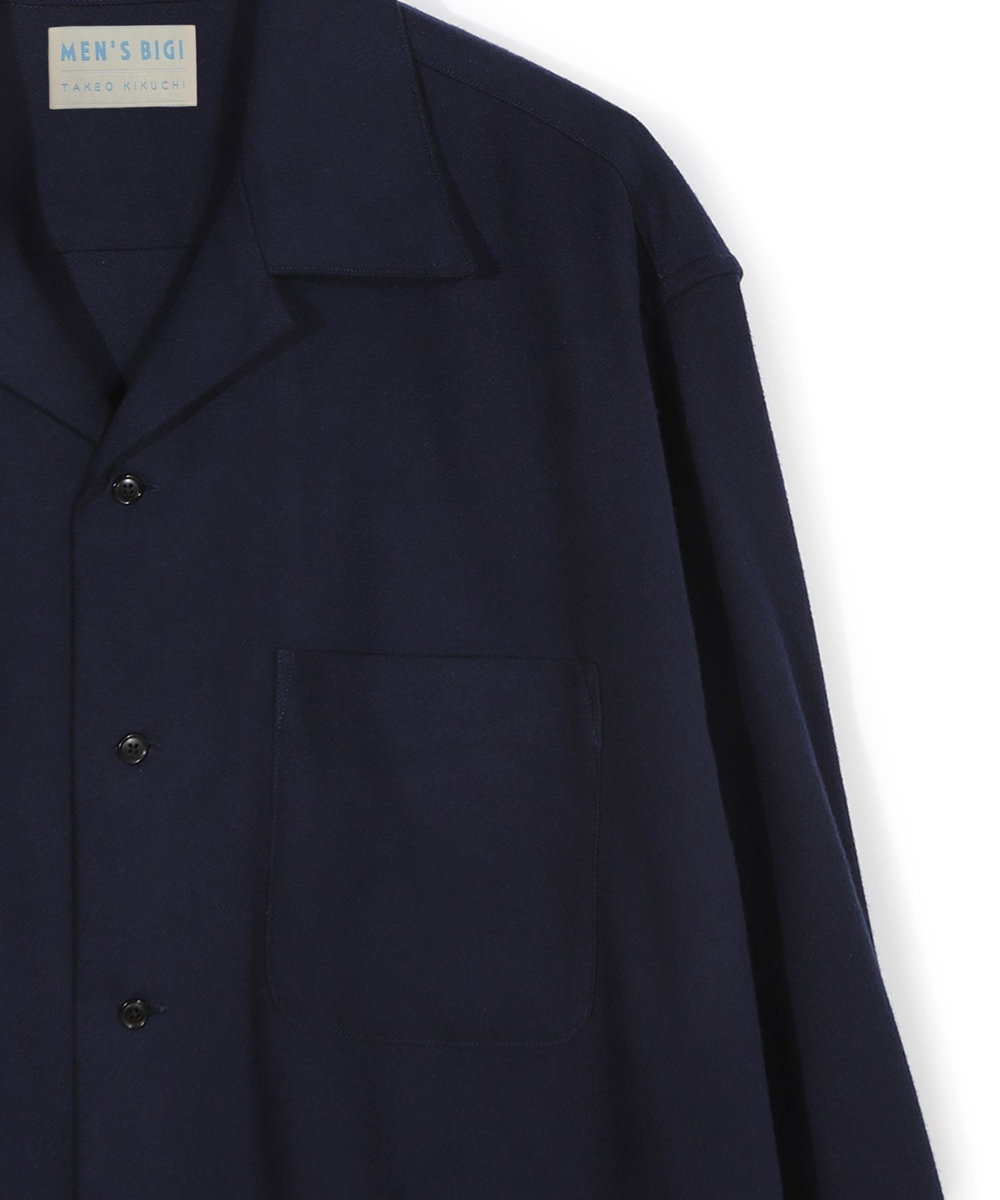 MEN'S BIGI 【50th Anniv . 菊池武夫】COTTON FLANNEL SHIRTS ネイビー