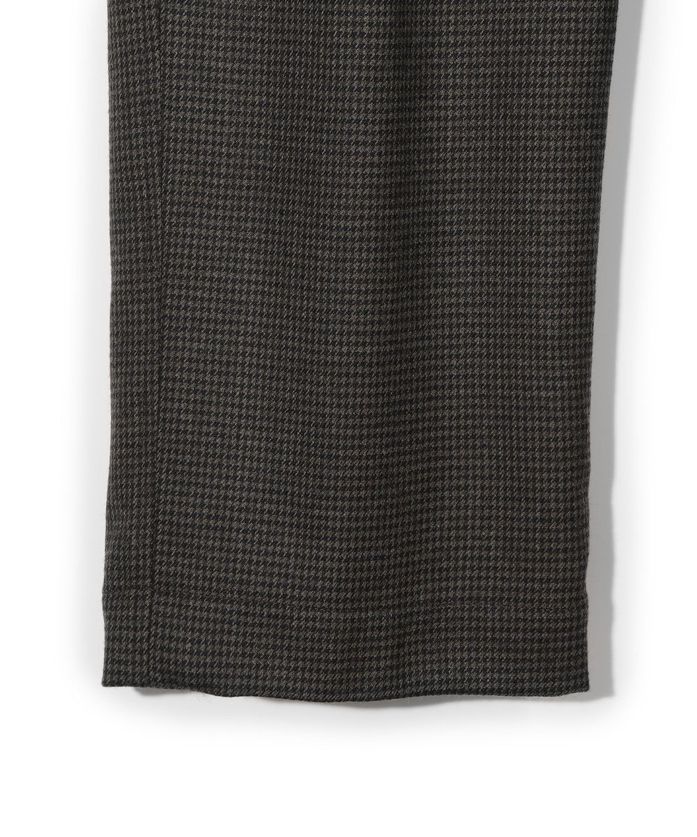 MEN'S BIGI 【50th Anniv . 中田 慎介】 WOOL HOUND'S TOOTH WIDE PANTS ブラウン