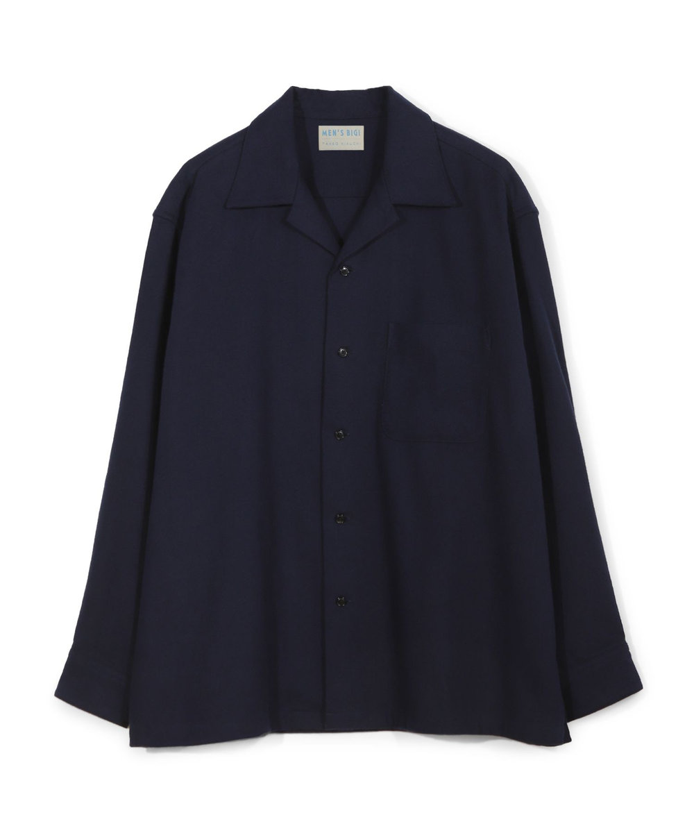 MEN'S BIGI 【50th Anniv . 菊池武夫】COTTON FLANNEL SHIRTS ネイビー