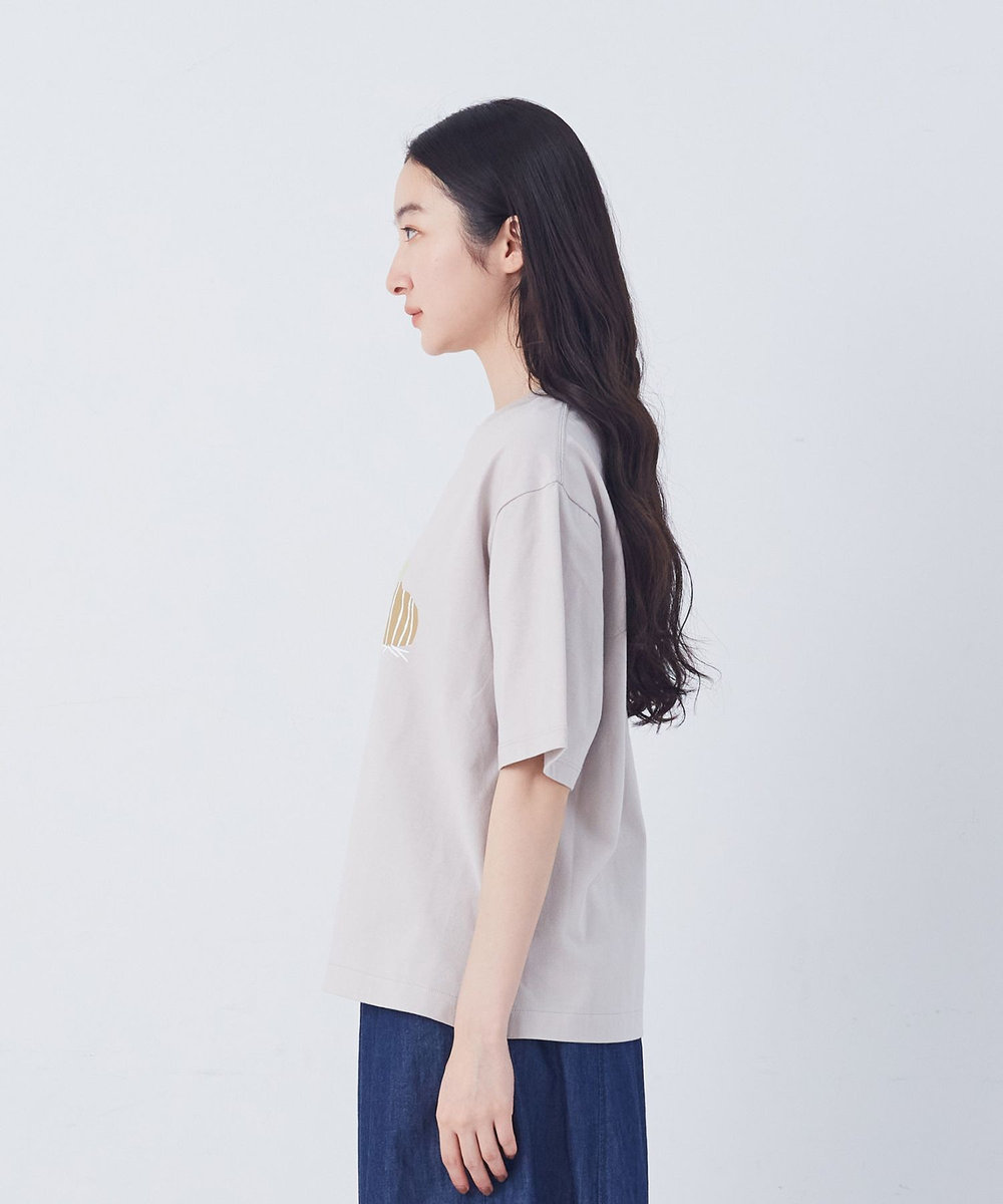 congés payés ADIEU TRISTESSE ベジタブルプリントTシャツ ベージュ