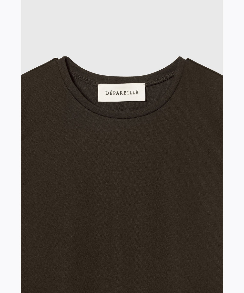 DÉPAREILLÉ TRIACETATE JERSEY SLEEVELESS TOPS / トリアセテートジャージースリーブレストップス ブラウン