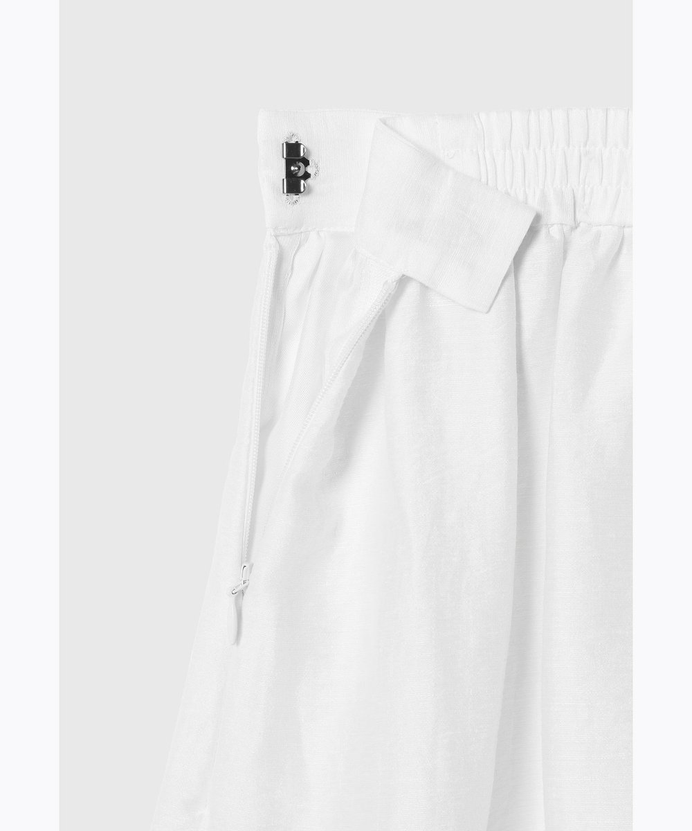 DÉPAREILLÉ WASHABLE LINEN TUCK GATHER SKIRT / ウォッシャブルリネンタックギャザースカート ホワイト