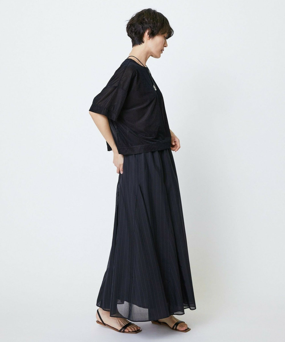 feerique feerique 強撚TCボイルシアーローンスカート ブラック